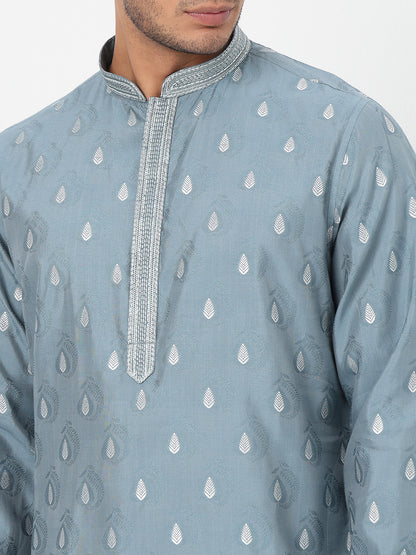 Jacquard Straight Long Kurta