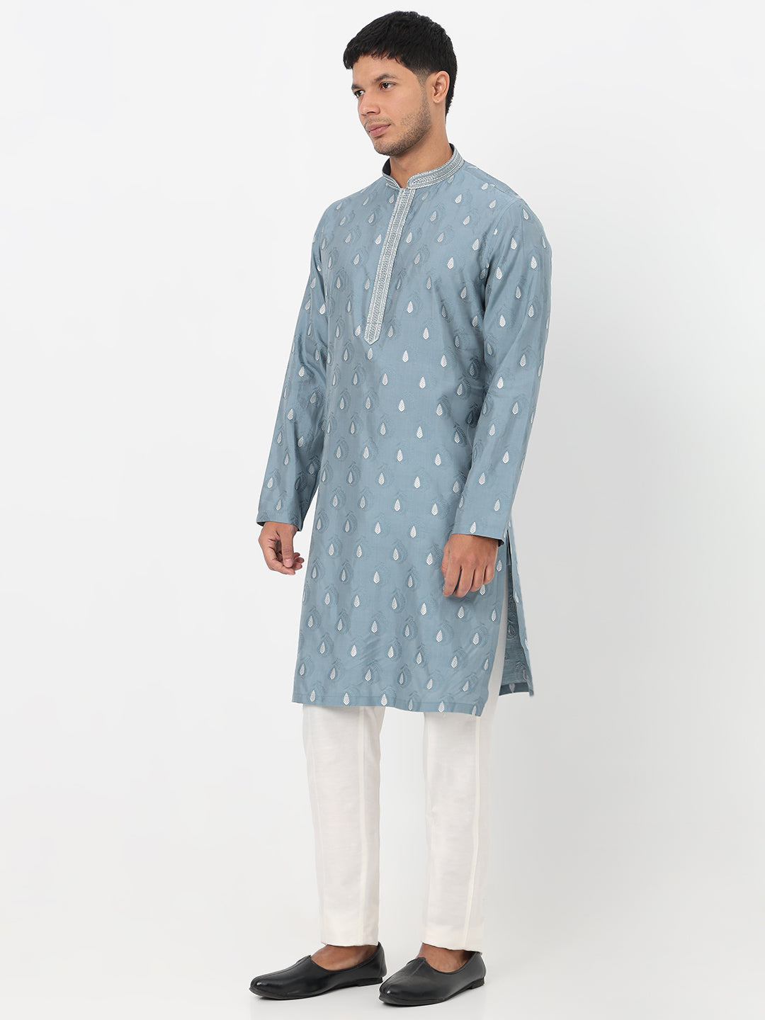 Jacquard Straight Long Kurta