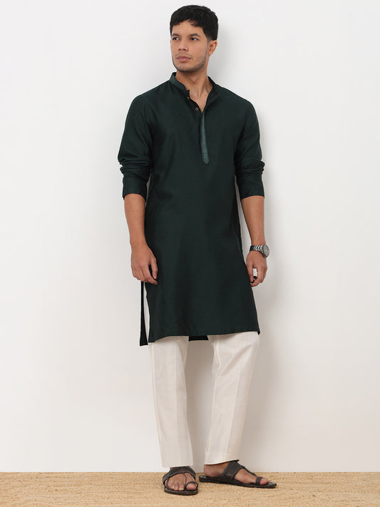 Jacquard Straight Long Kurta