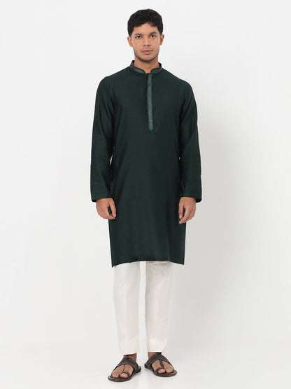 Jacquard Straight Long Kurta