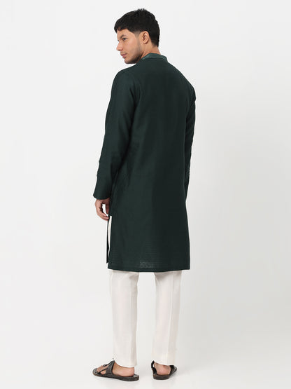 Jacquard Straight Long Kurta
