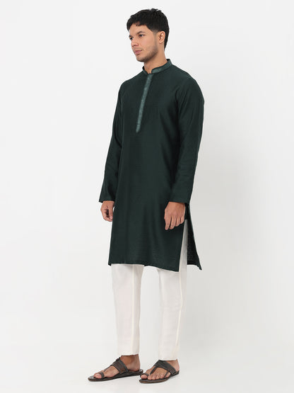 Jacquard Straight Long Kurta