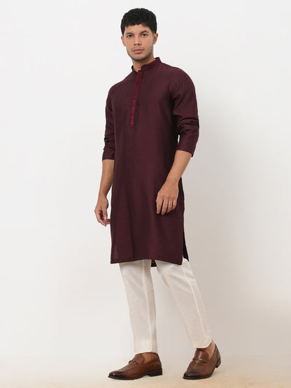 Jacquard Straight Long Kurta
