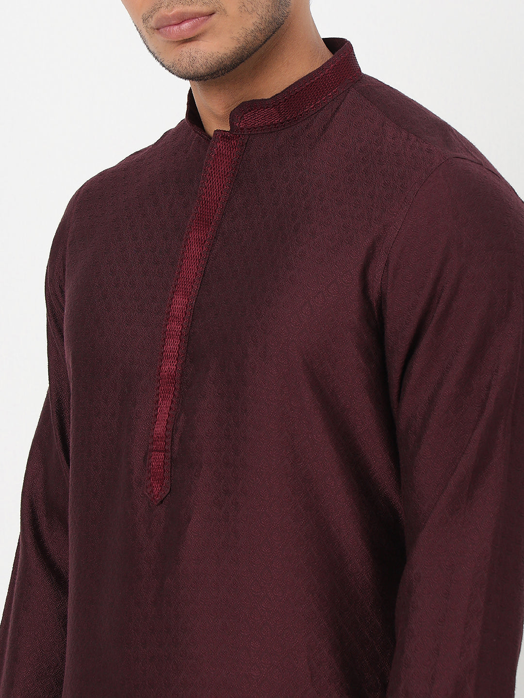 Jacquard Straight Long Kurta