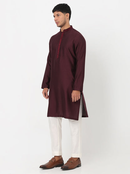 Jacquard Straight Long Kurta