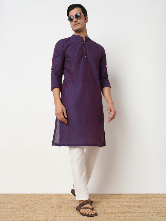 Straight Yarn Dyed Long Kurta