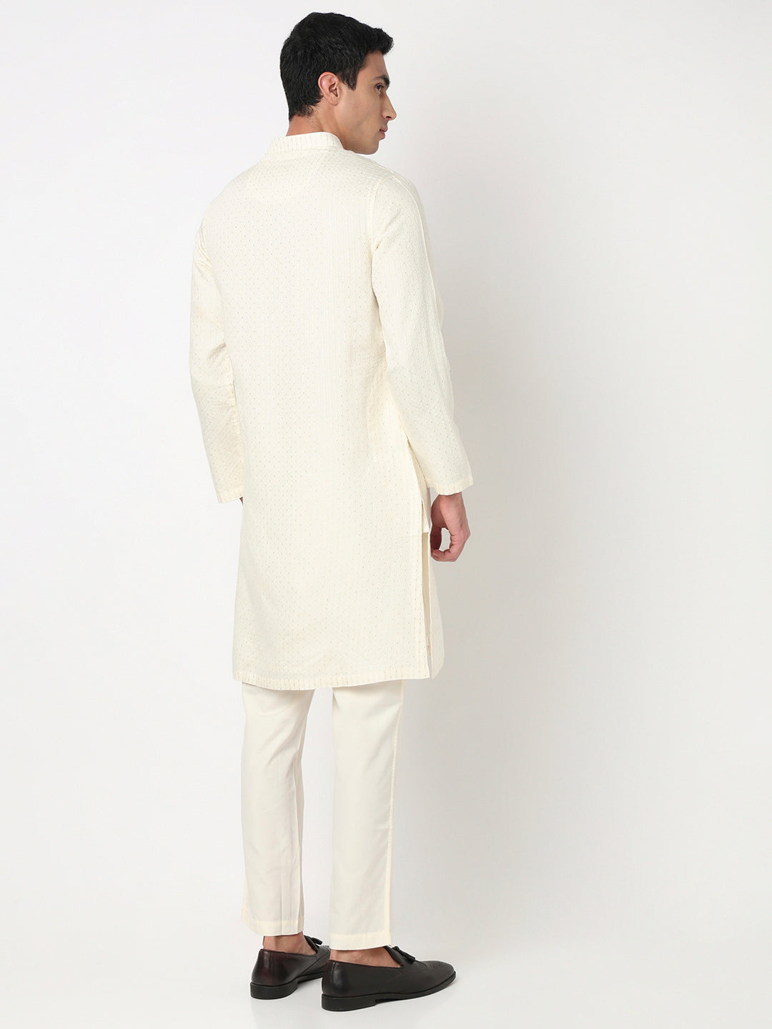 Jacquard Straight Long Kurta