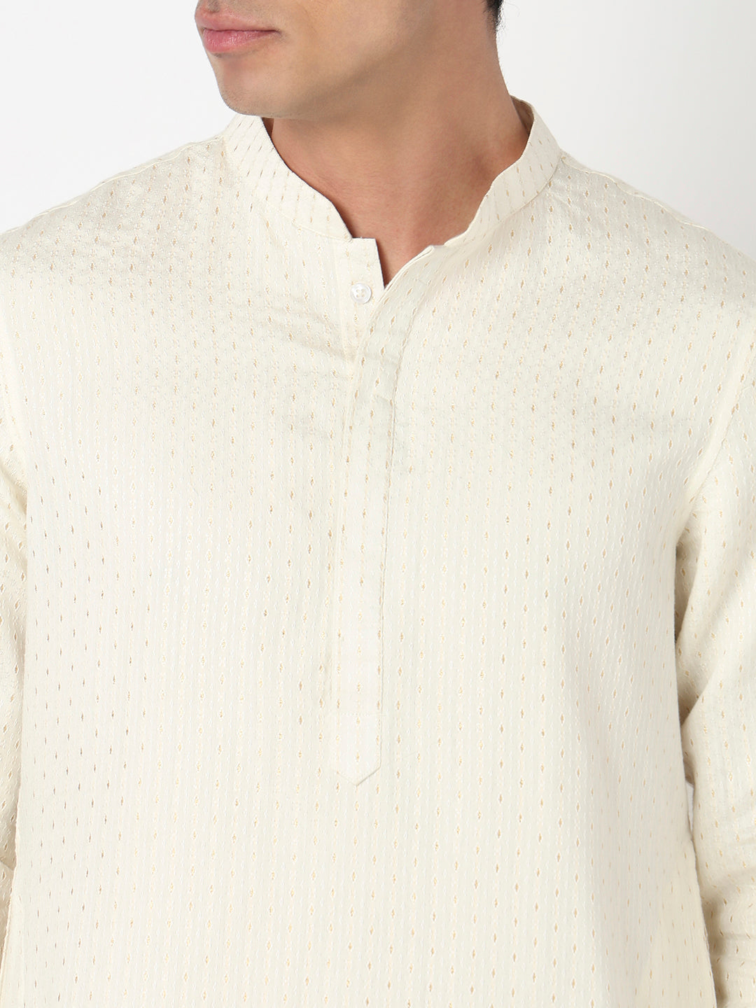 Jacquard Straight Long Kurta