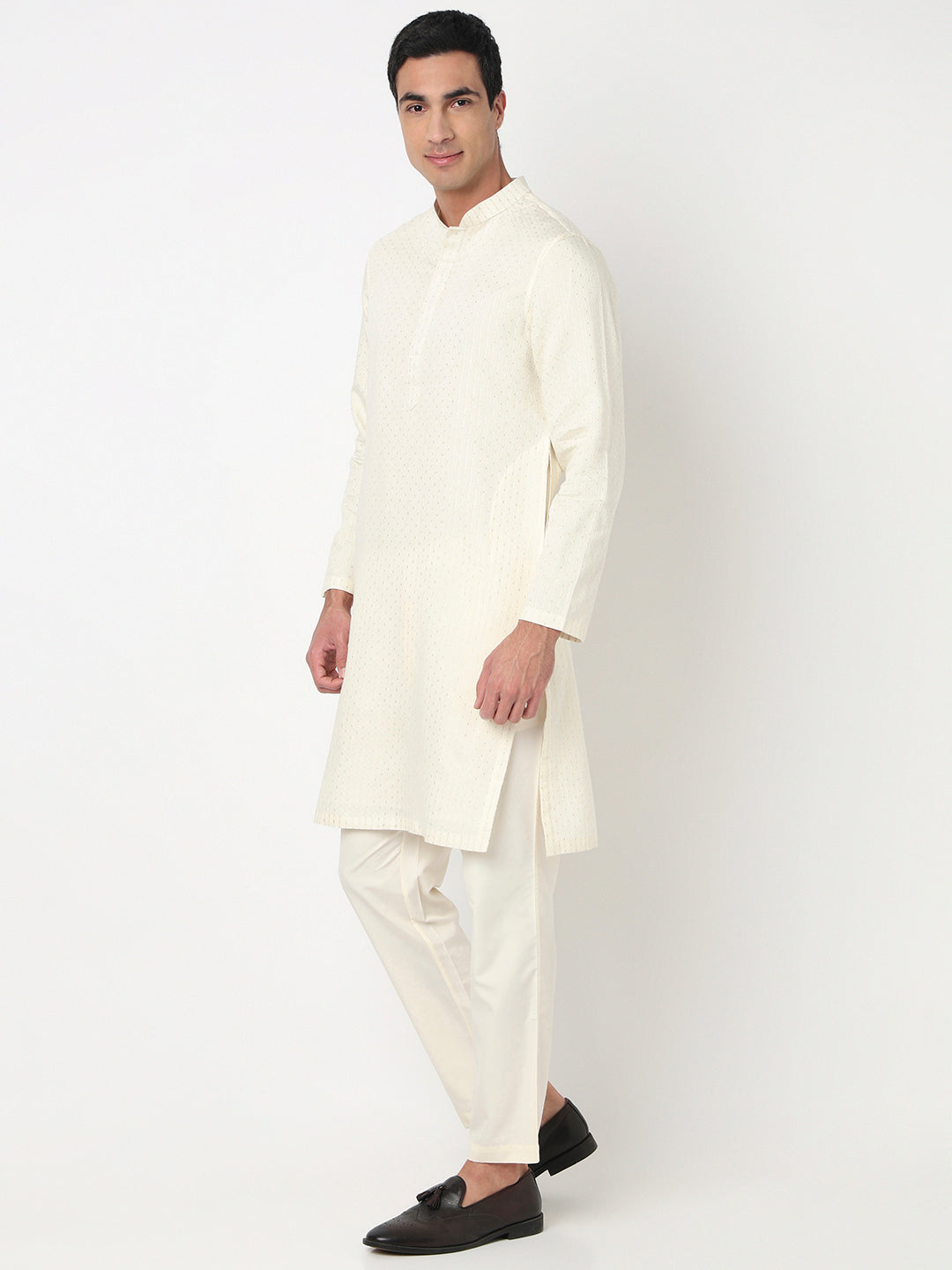 Jacquard Straight Long Kurta
