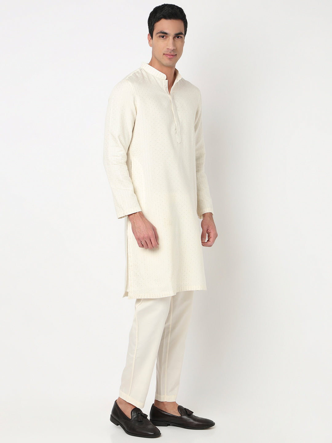 Jacquard Straight Long Kurta