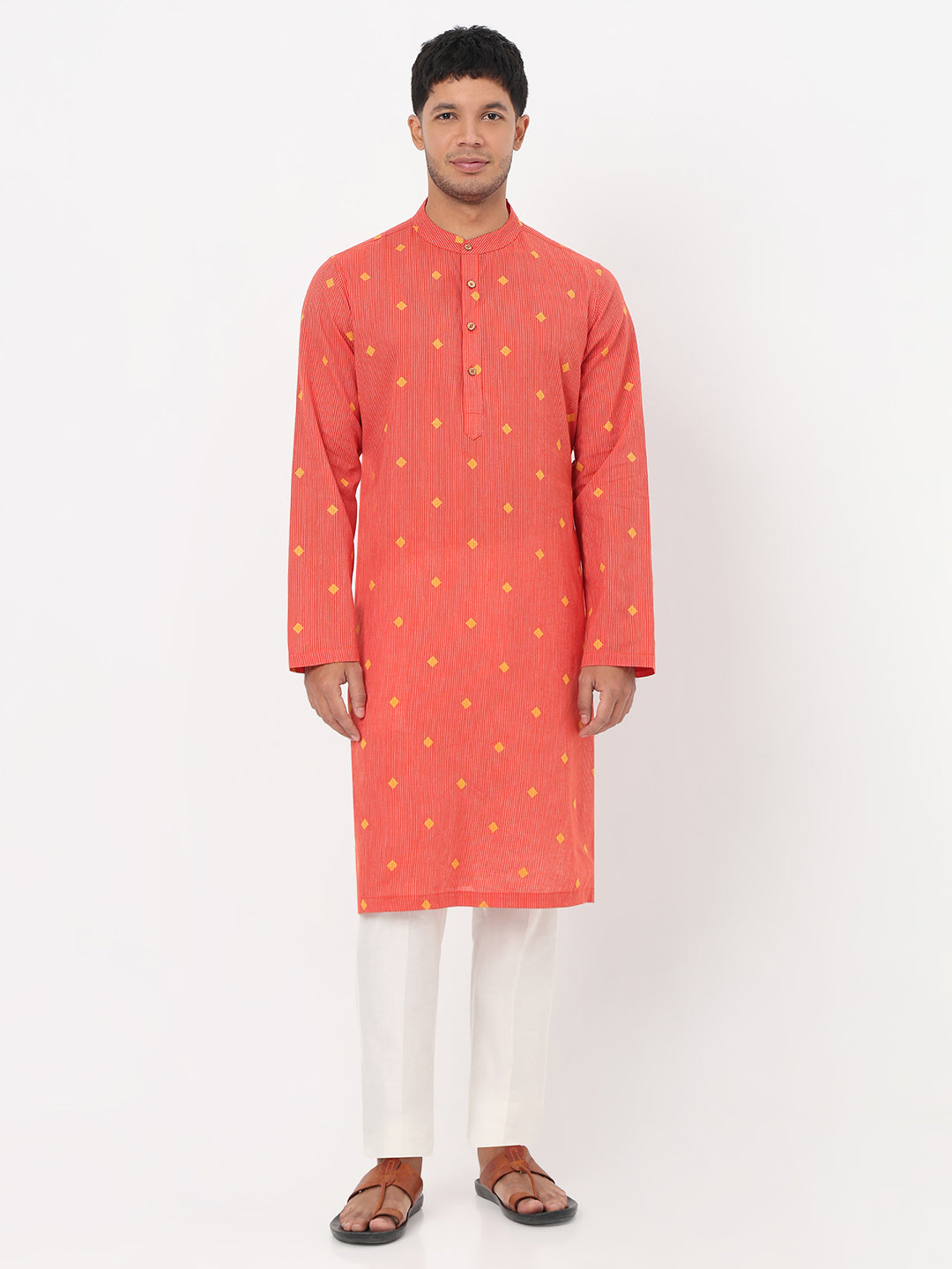 Jacquard Straight Long Kurta
