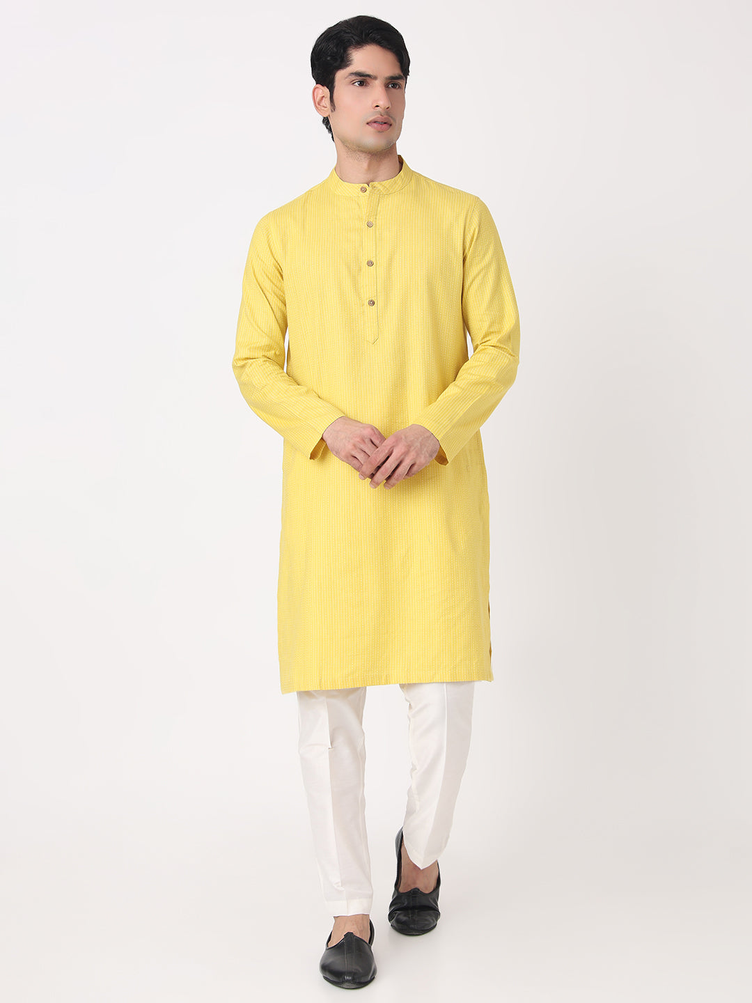 Solid Straight Katha Long Kurta