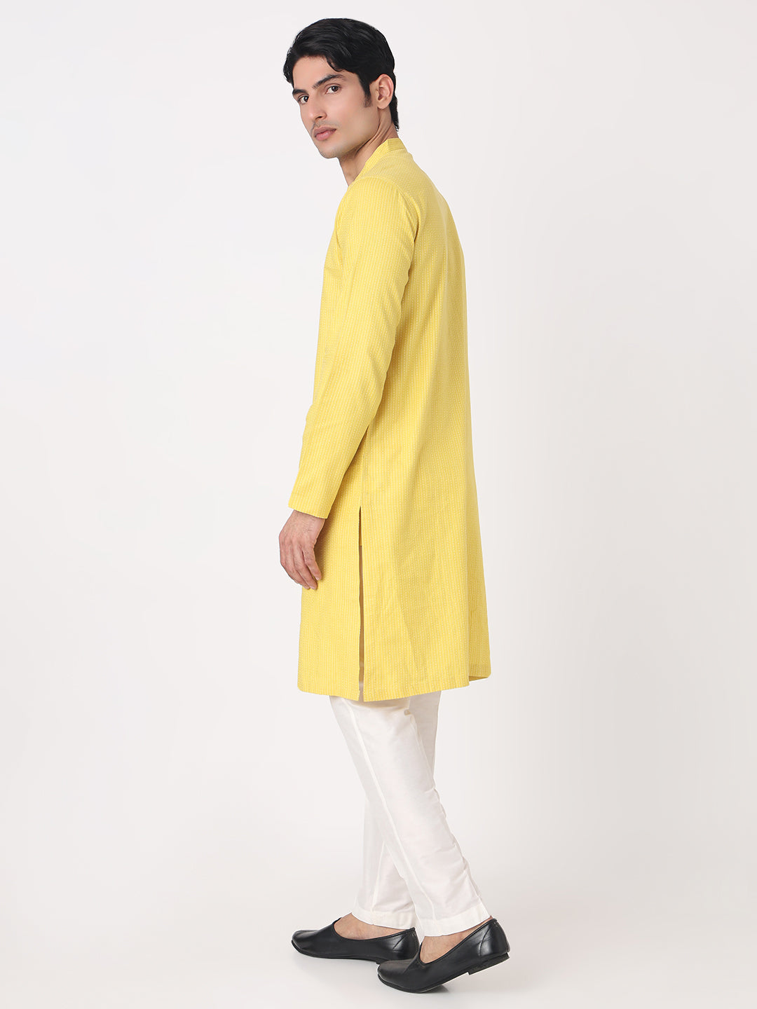 Solid Straight Katha Long Kurta