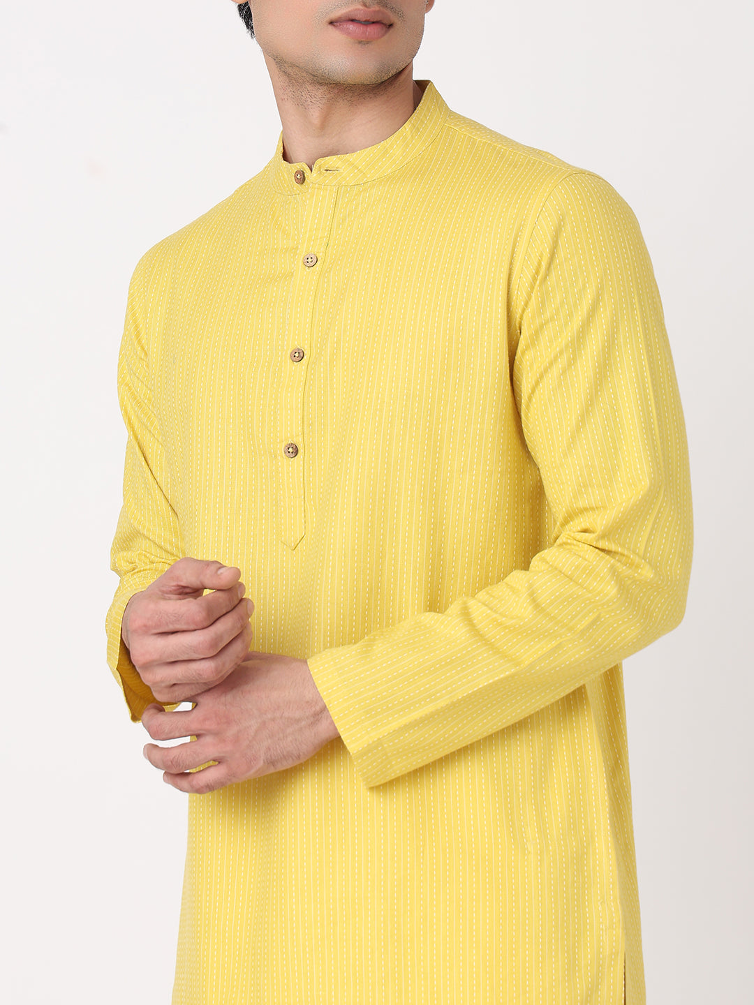 Solid Straight Katha Long Kurta