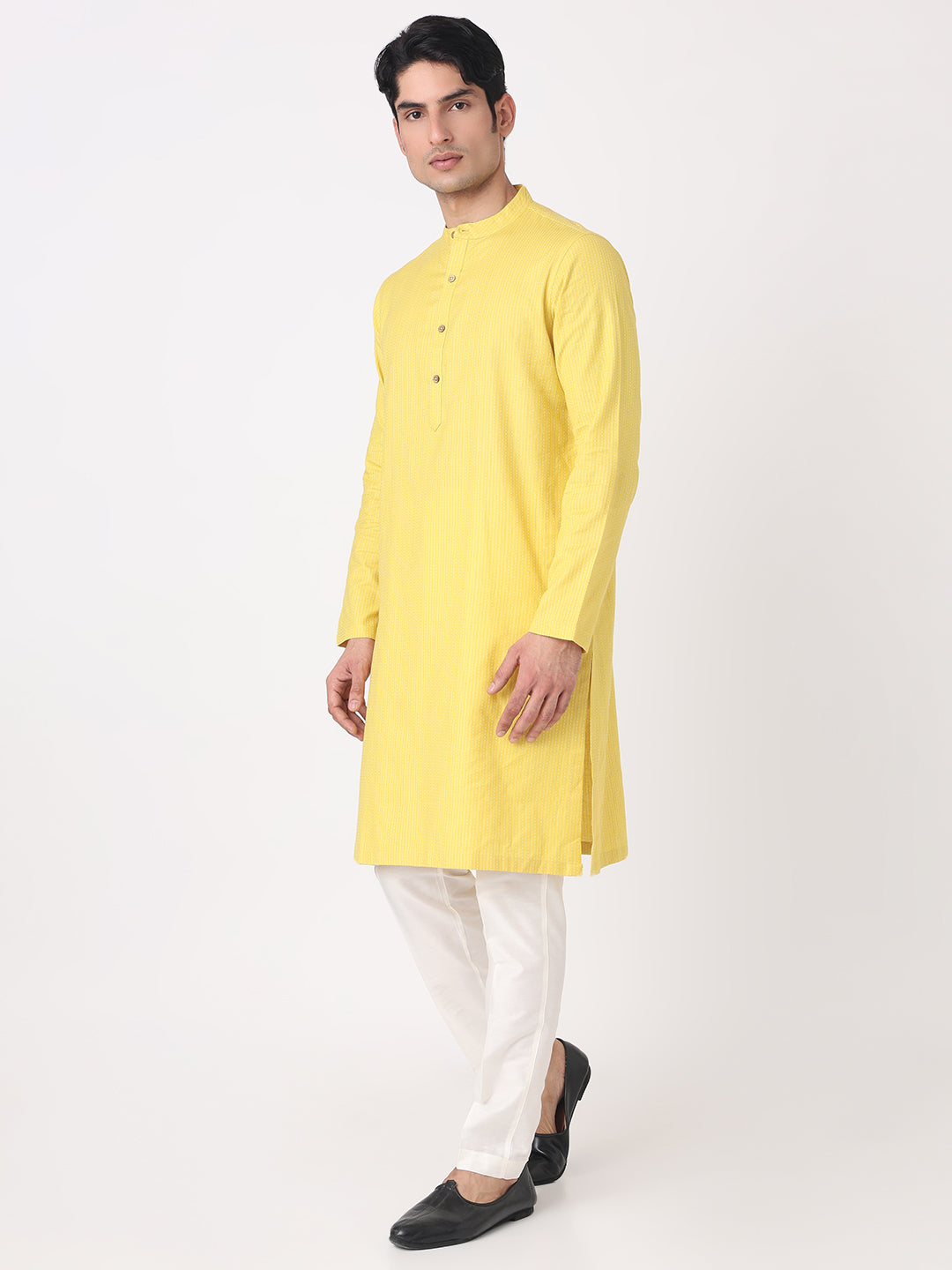 Solid Straight Katha Long Kurta