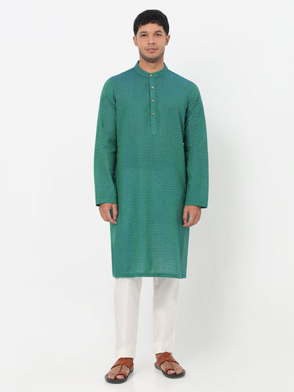 Jacquard Straight Long Kurta