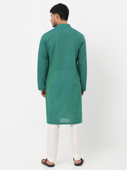Jacquard Straight Long Kurta