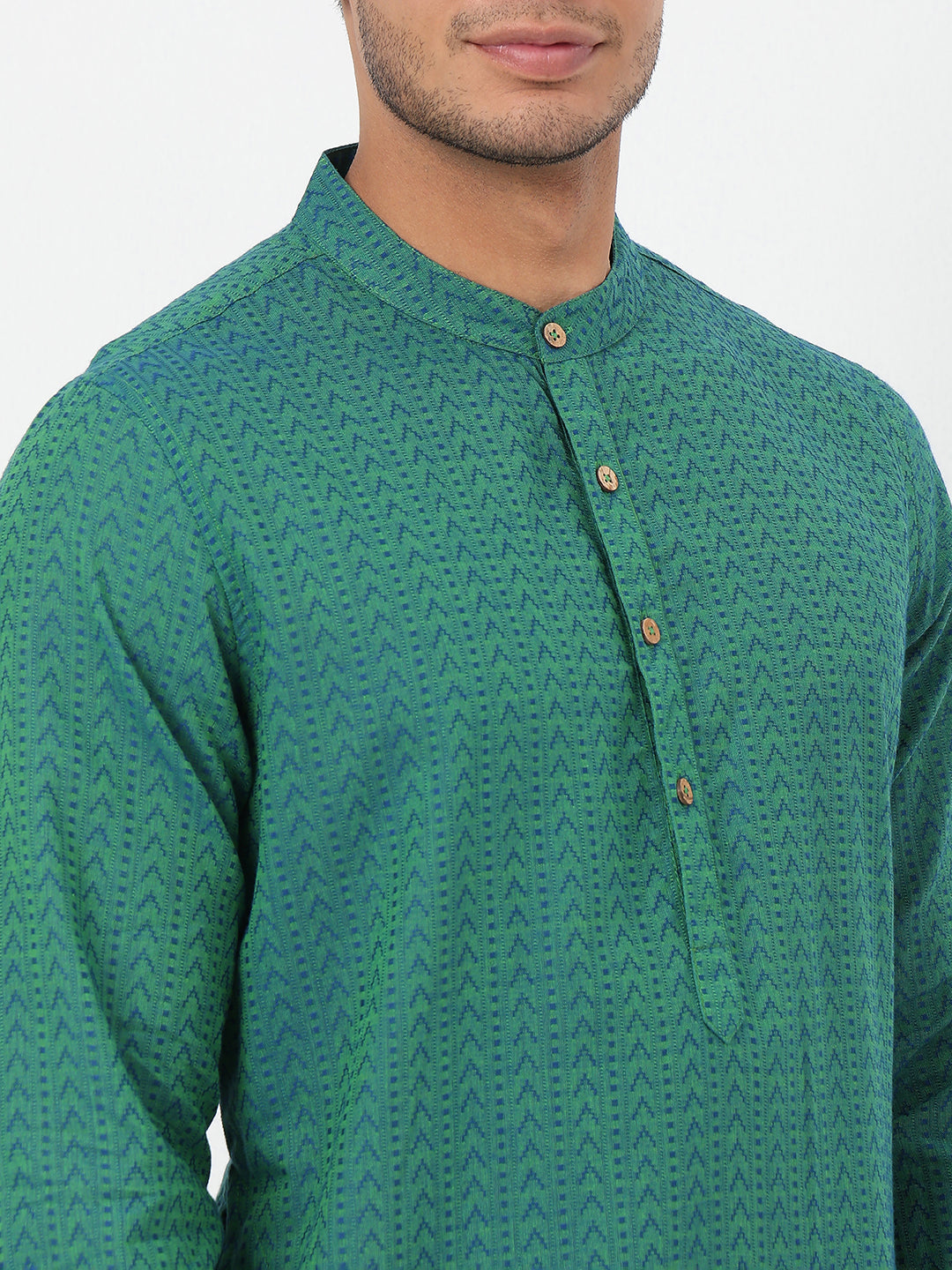 Jacquard Straight Long Kurta