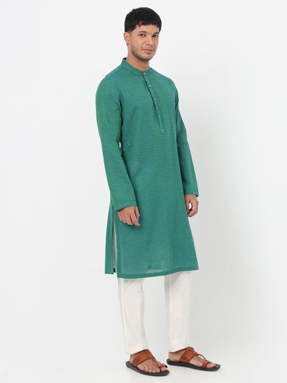 Jacquard Straight Long Kurta