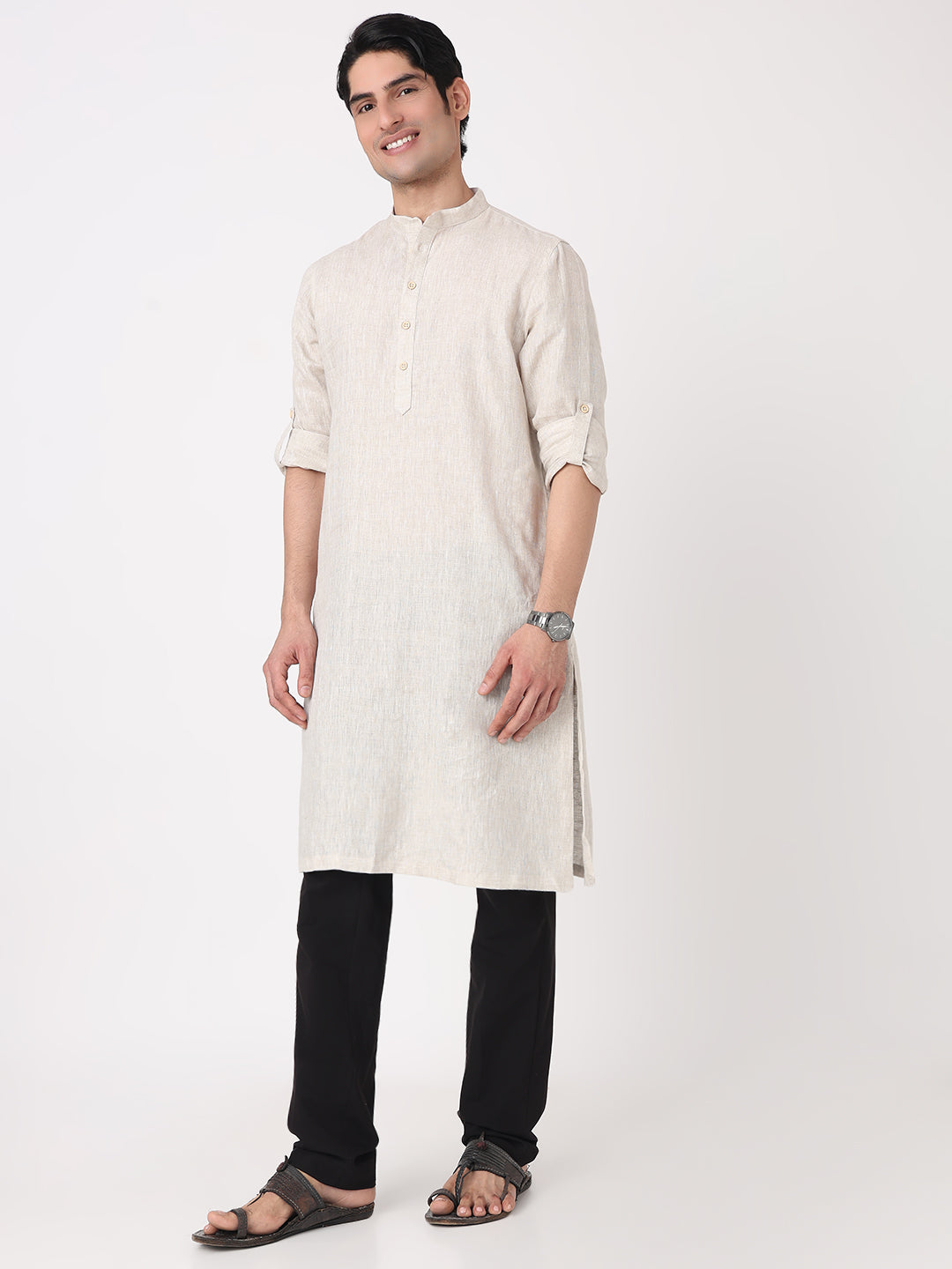 Solid Straight Long Kurta