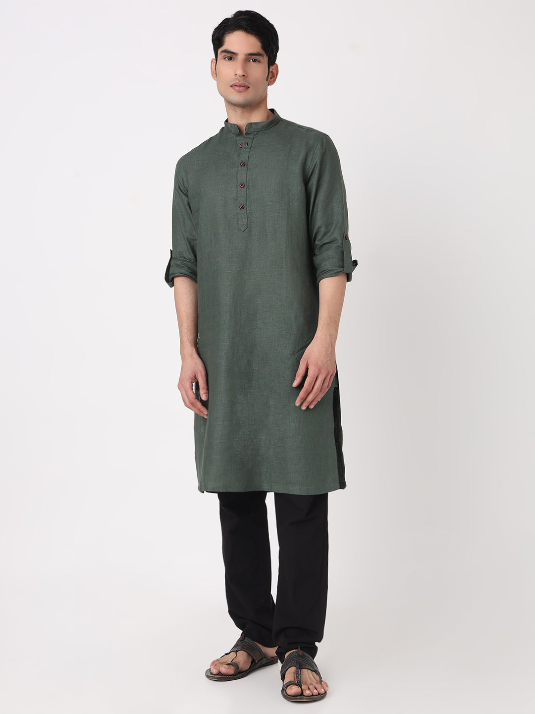 Solid Straight Long Kurta
