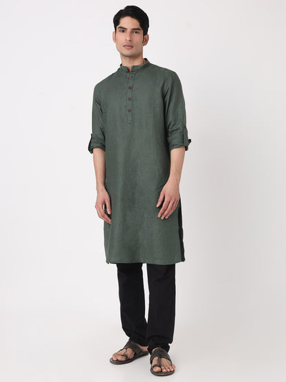 Solid Straight Long Kurta