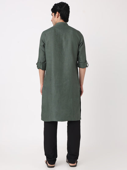 Solid Straight Long Kurta