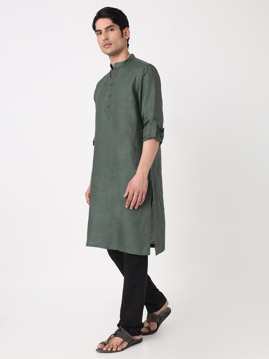 Solid Straight Long Kurta