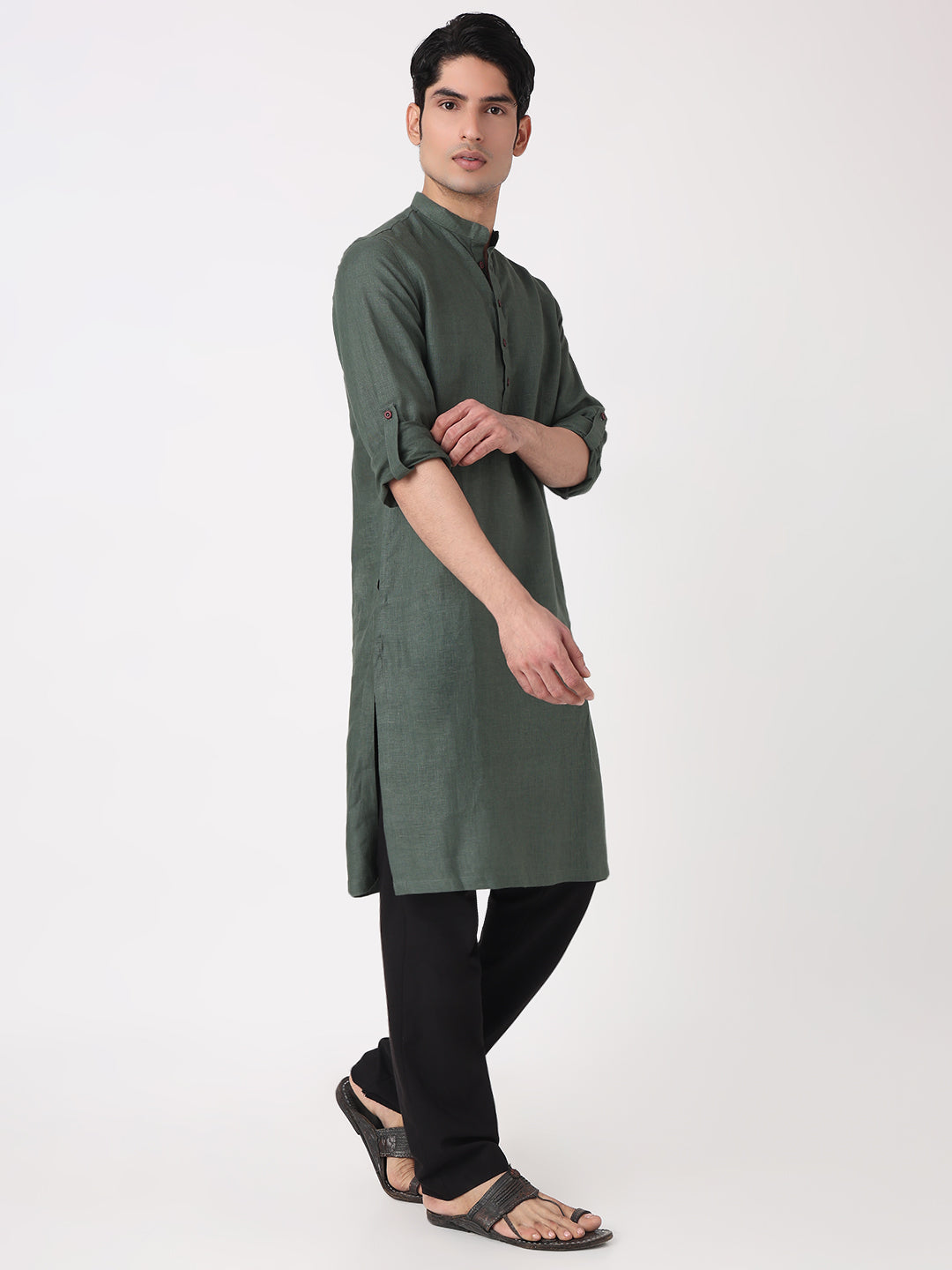 Solid Straight Long Kurta