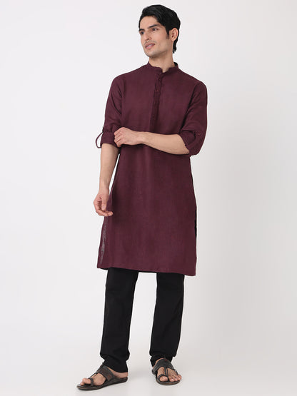 Solid Straight Long Kurta