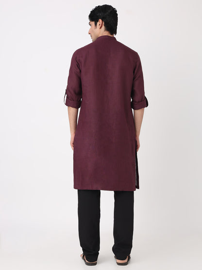 Solid Straight Long Kurta
