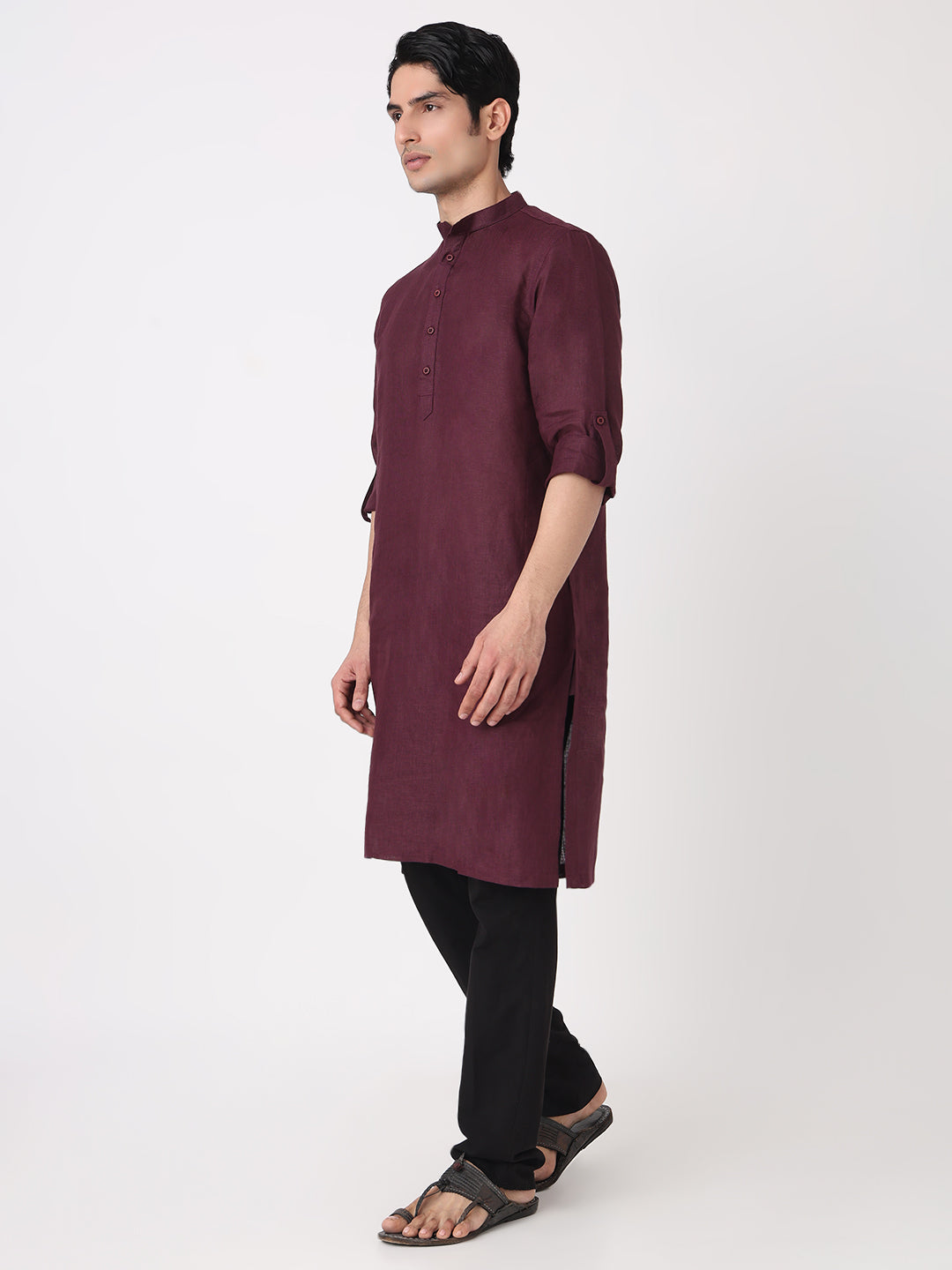 Solid Straight Long Kurta