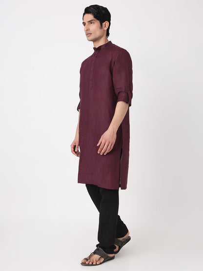 Solid Straight Long Kurta