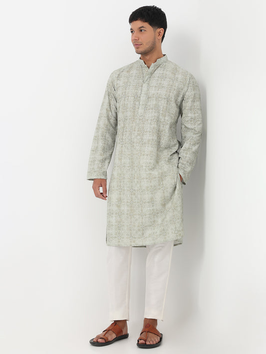 Digi Schiffli Long Kurta