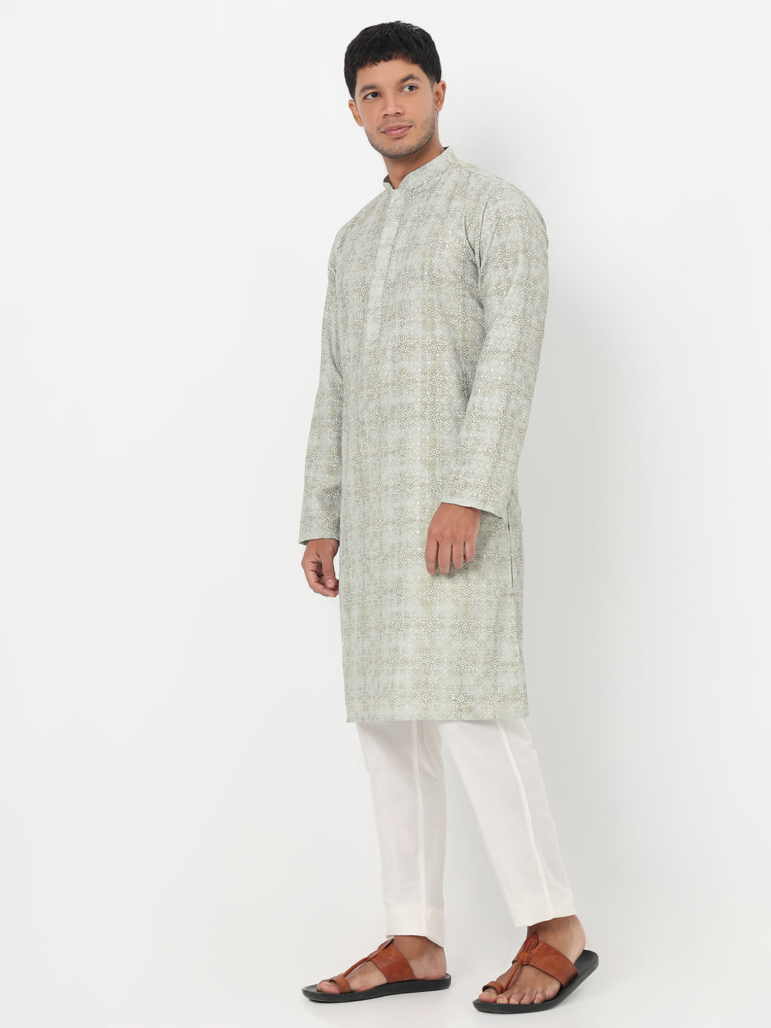 Digi Schiffli Long Kurta