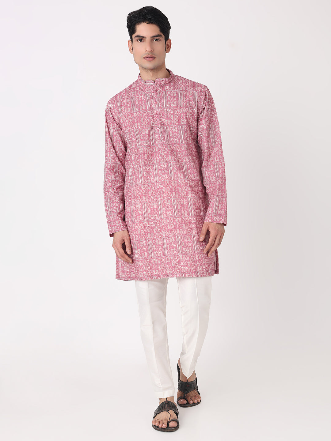 Digital Schiffli Straight Long Kurta
