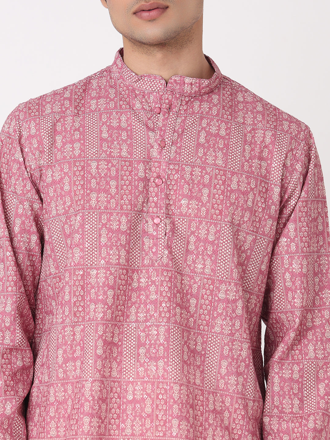 Digital Schiffli Straight Long Kurta