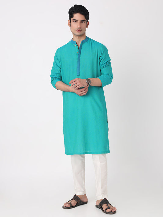 Yarn Dyed Straight Long Kurta