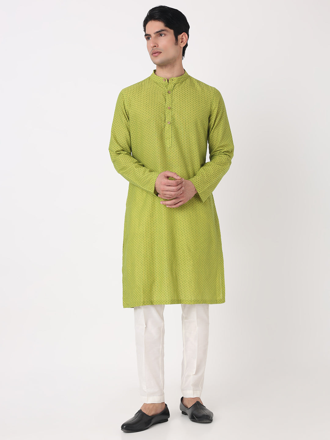 Yarn Dyed Straight Long Kurta