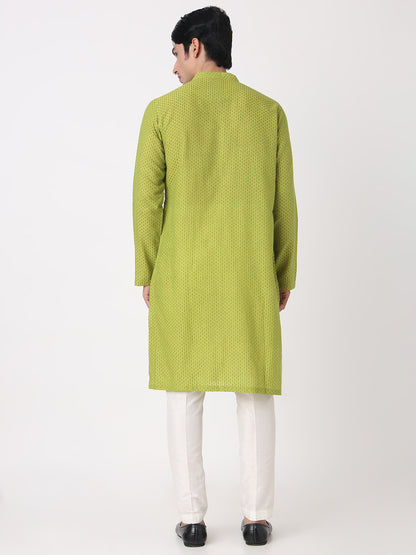 Yarn Dyed Straight Long Kurta