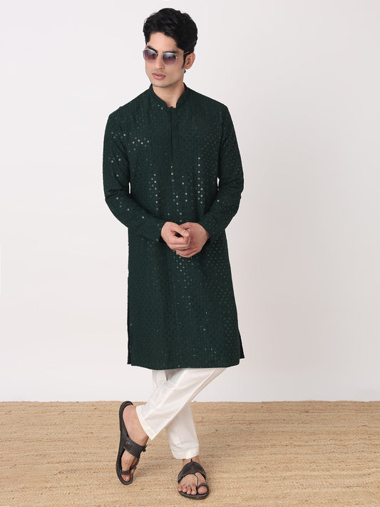 Embellished Straight Long Kurta