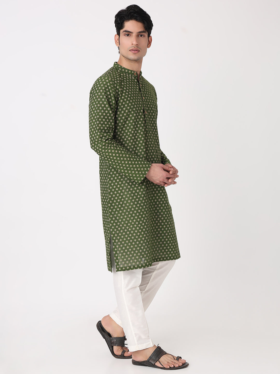 Yarn Dyed Straight Long Kurta