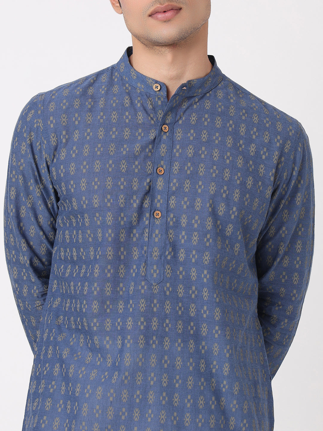 Yarn Dyed Straight Long Kurta