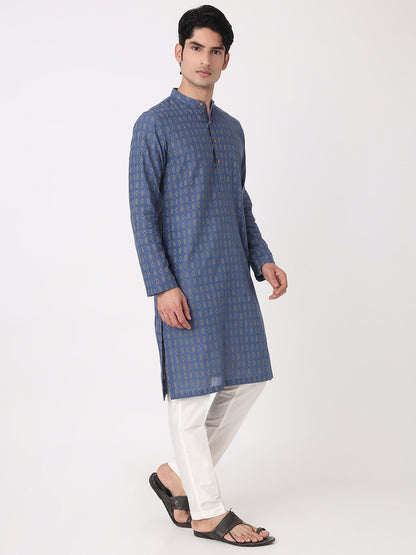 Yarn Dyed Straight Long Kurta
