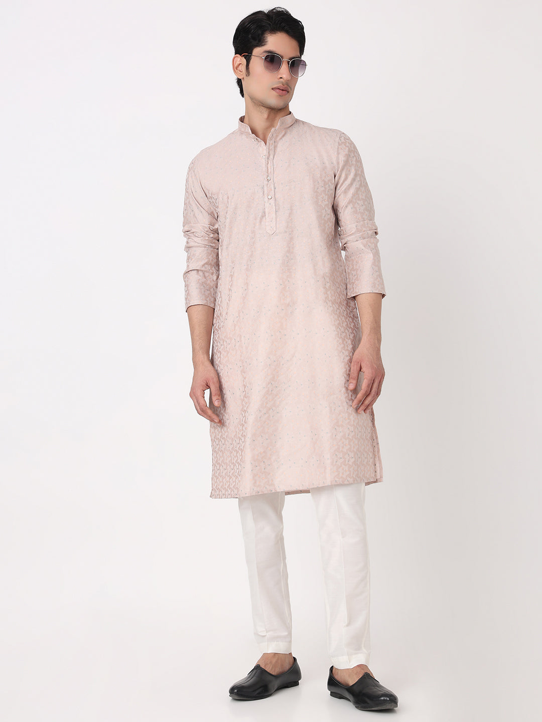 Jacquard Straight Long Kurta