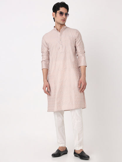 Jacquard Straight Long Kurta