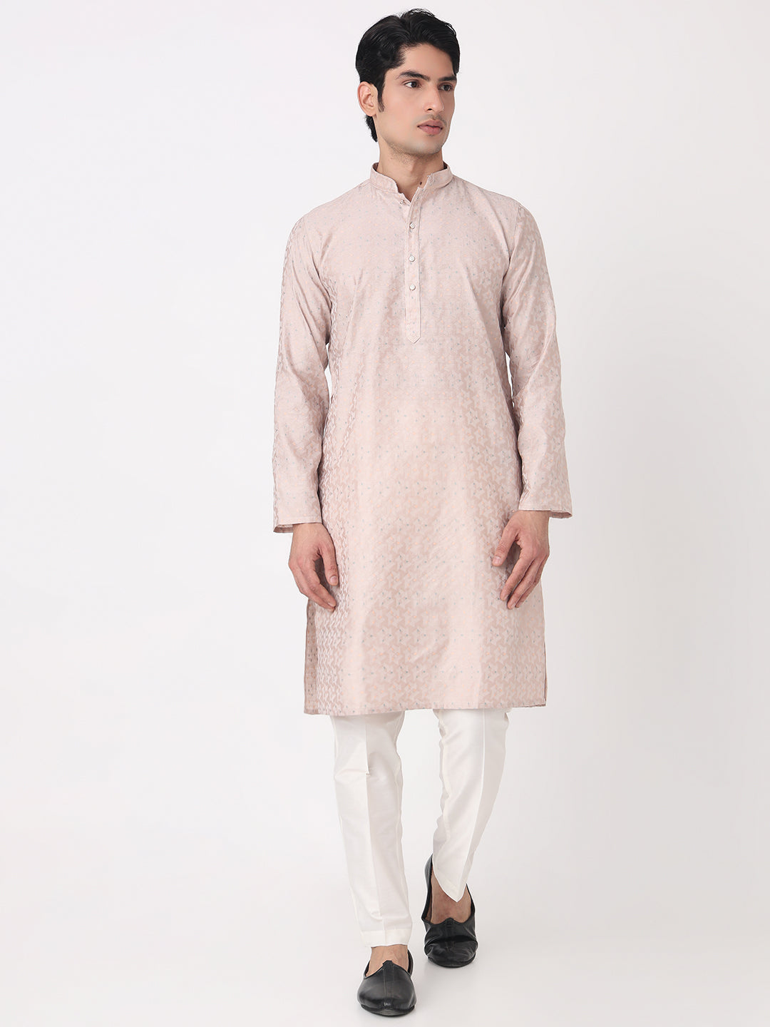 Jacquard Straight Long Kurta