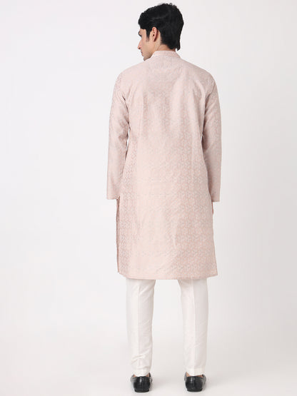 Jacquard Straight Long Kurta