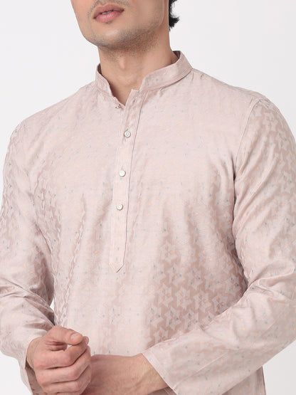 Jacquard Straight Long Kurta