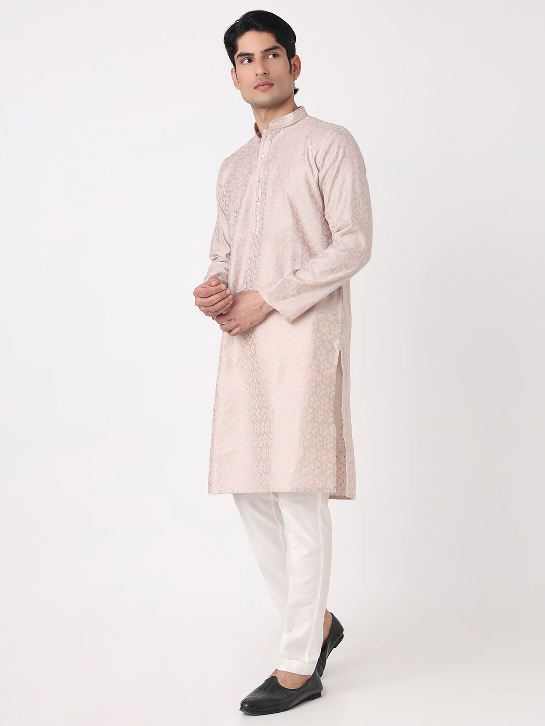Jacquard Straight Long Kurta
